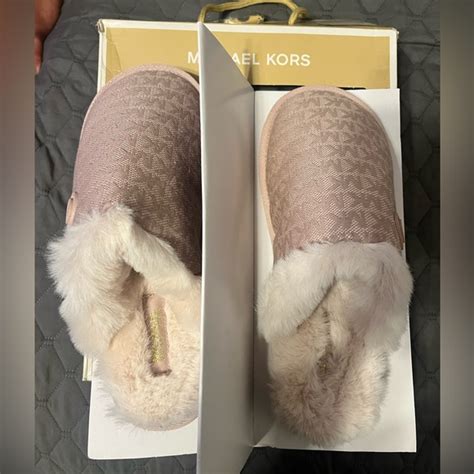 michael kors jet set fur slippers|Janis Faux Fur Slipper .